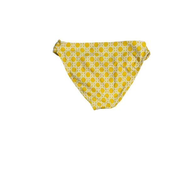 NEW WITH TAGS jcp Print Shirred Side-Tab Hipster Swim Bottoms Yellow MSRP $38 NW - Picture 2 of 3
